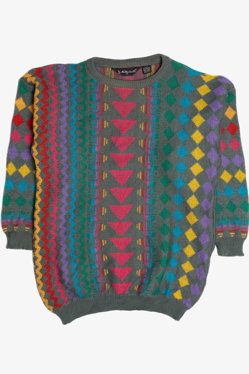 Vintage Rainbow Knit Nathalie B. 80s Sweater