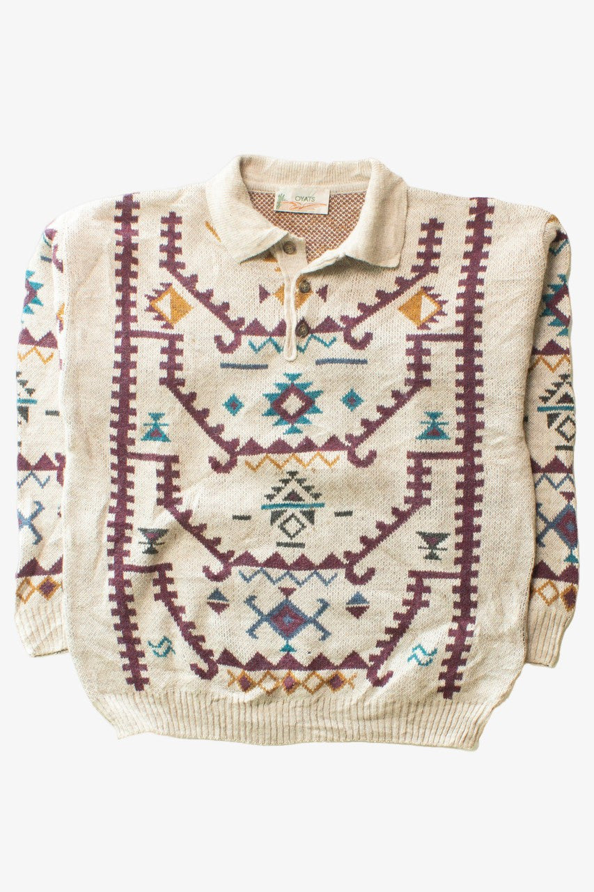 Vintage Oyats Polo Collar 80s Sweater (1980s)
