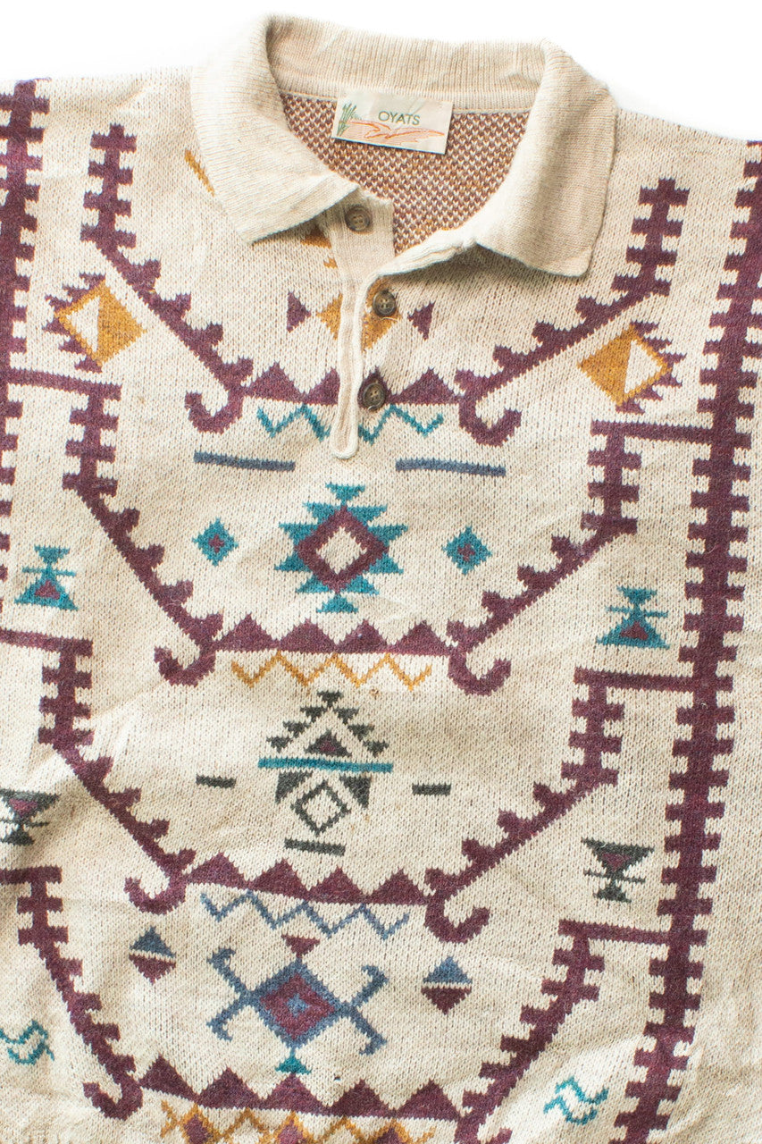 Vintage Oyats Polo Collar 80s Sweater (1980s)