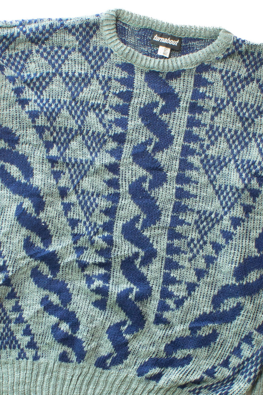 Vintage Turnabout 80s Sweater (1980s)