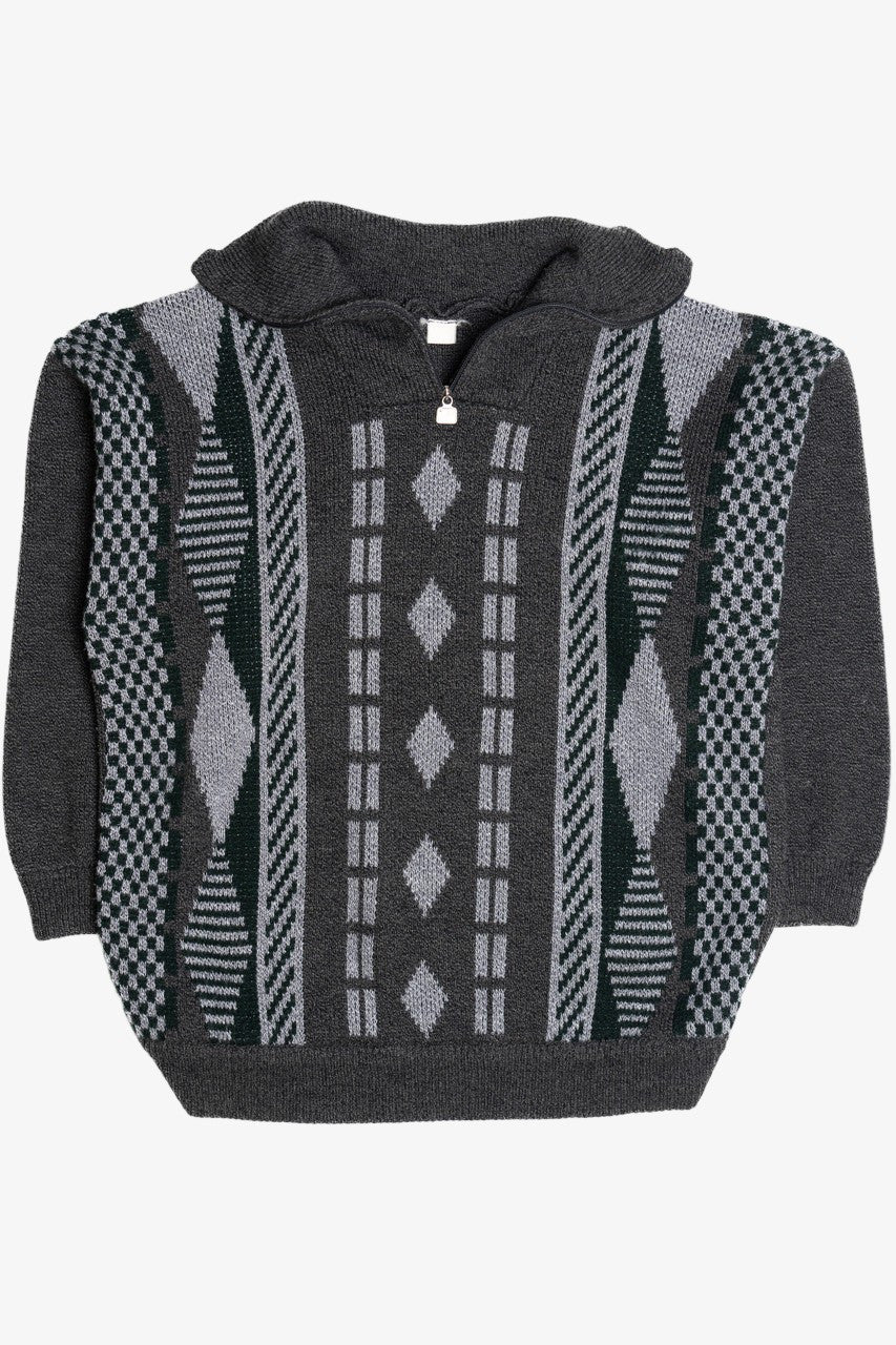 Vintage Tennis Quarter-Zip 80s Sweater