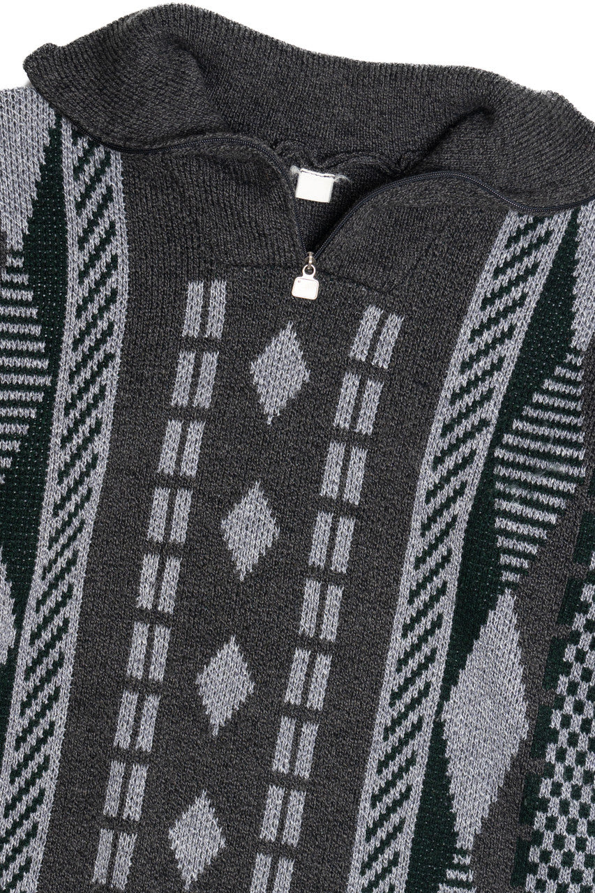 Vintage Tennis Quarter-Zip 80s Sweater