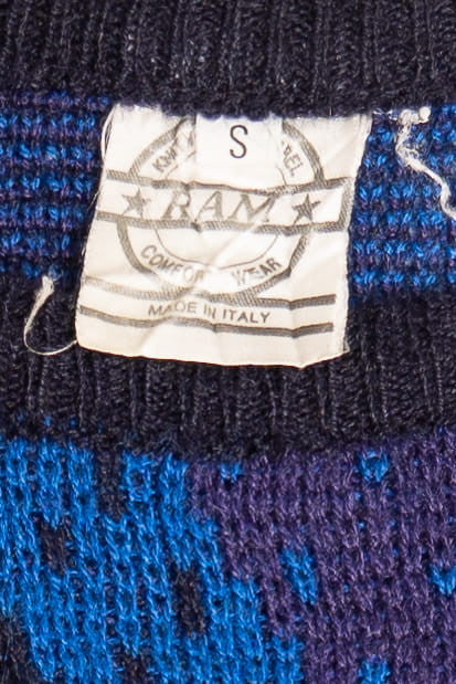 Vintage Ram Purple & Blue 80s Sweater