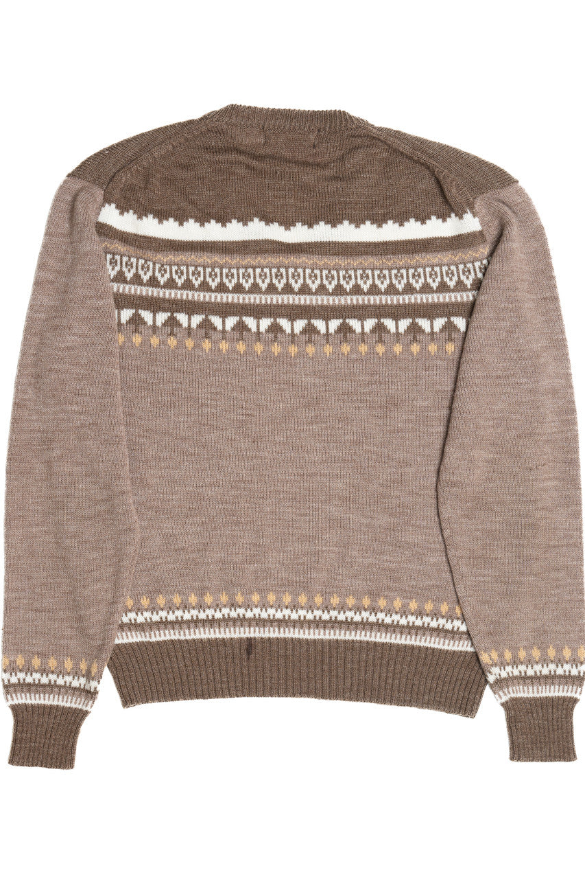 Vintage Red Baron V-Neck 80s Sweater