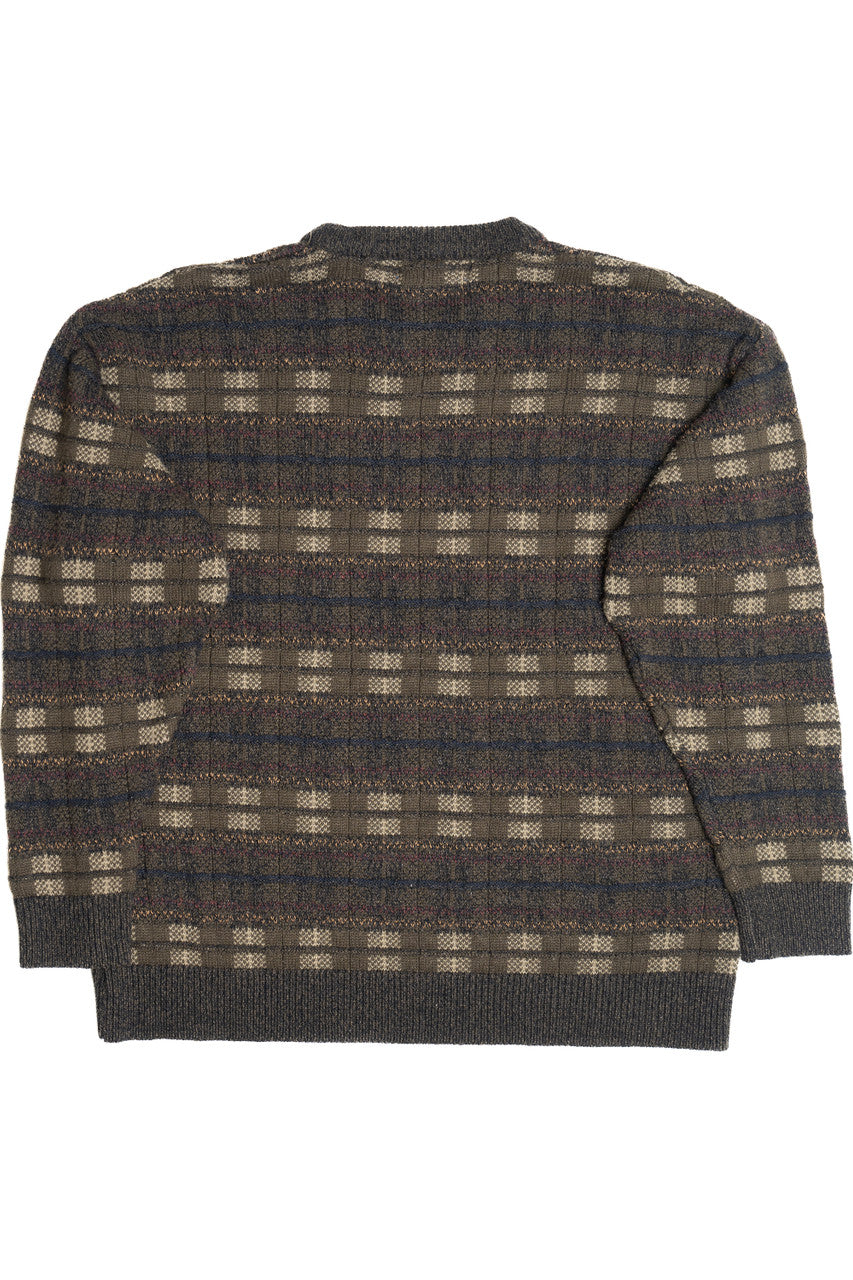 Vintage Neutral Grid Towncraft 80s Sweater