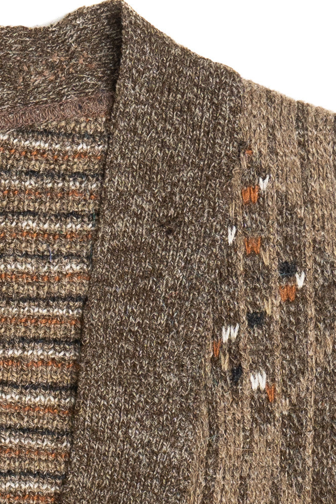 Vintage Suede Detail Les 3 Lords 80s Sweater (1980s)