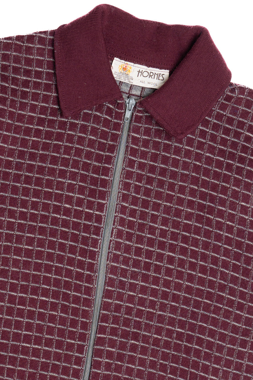Vintage Hornes Zip-Up 80s Sweater (1980s)