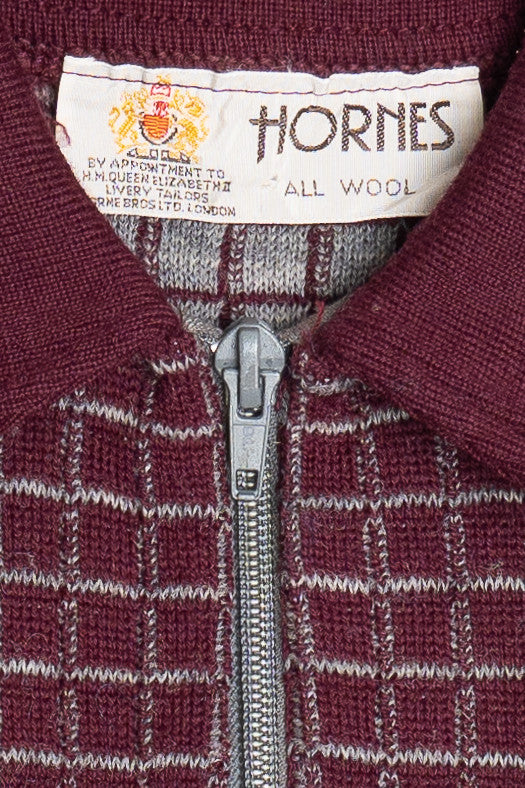 Vintage Hornes Zip-Up 80s Sweater (1980s)