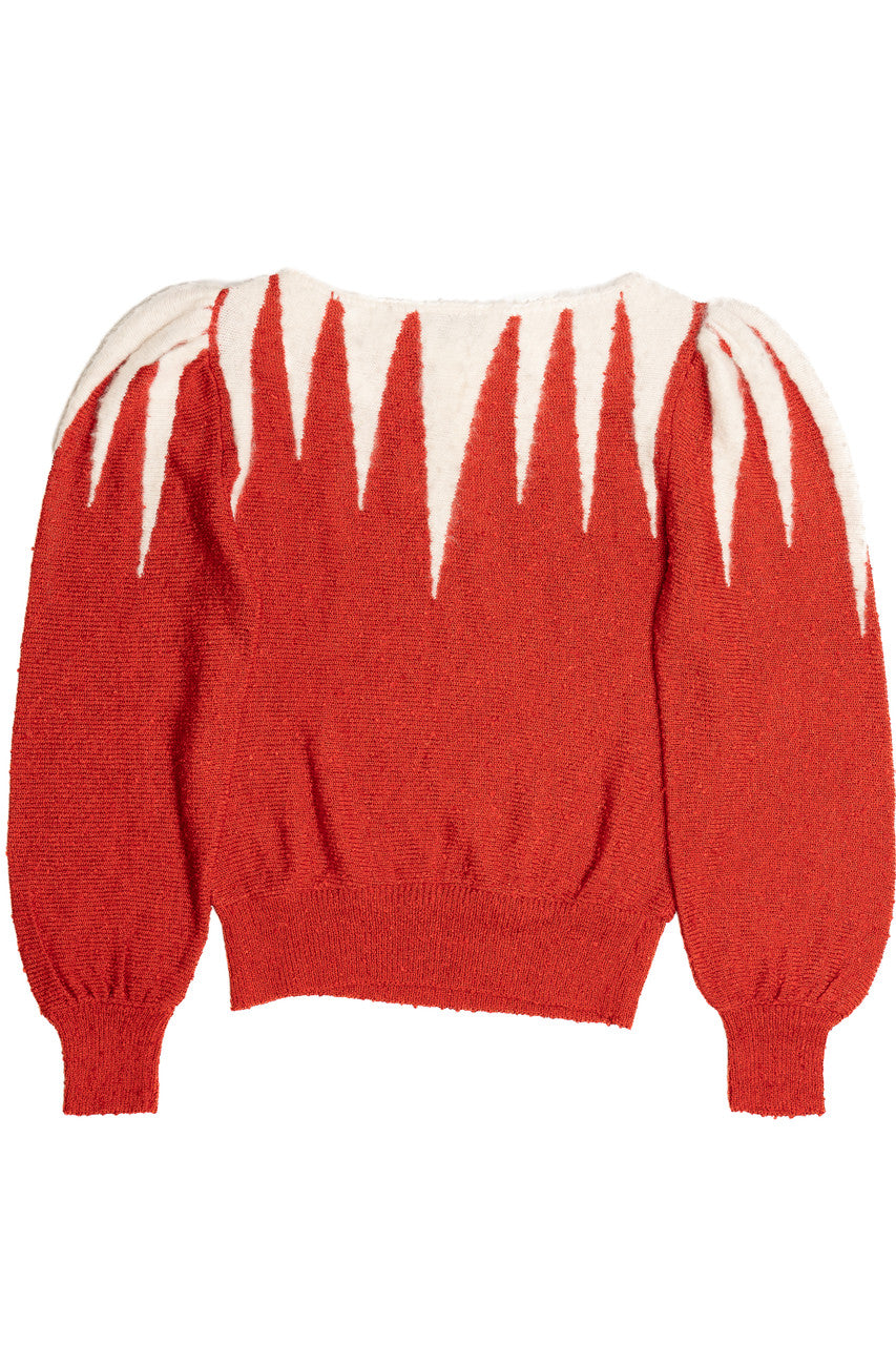 Vintage Sakowitz Puff Sleeve 80s Sweater (1980s)