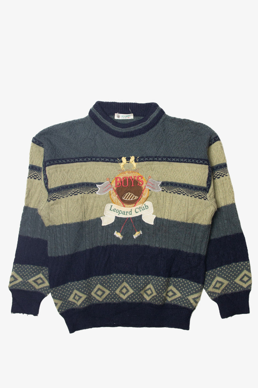 Vintage The World Boys Leopard 80s Sweater