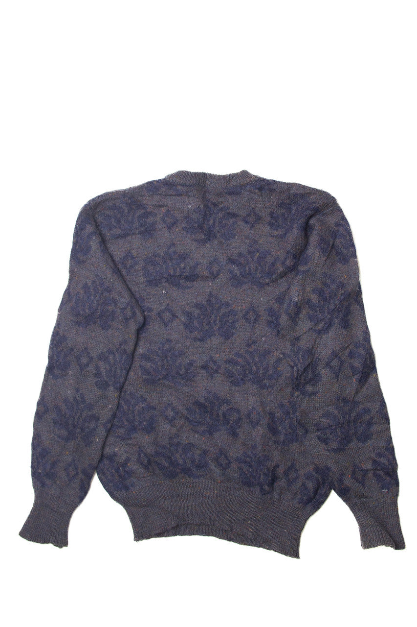 Vintage Floral Pattern 80s Sweater