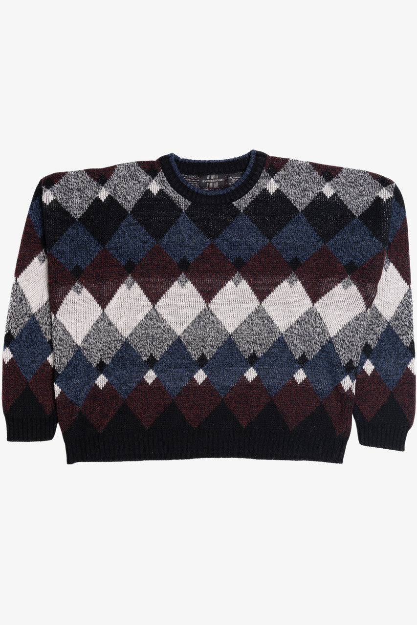 Vintage Expressions Argyle 80s Sweater (1980s)