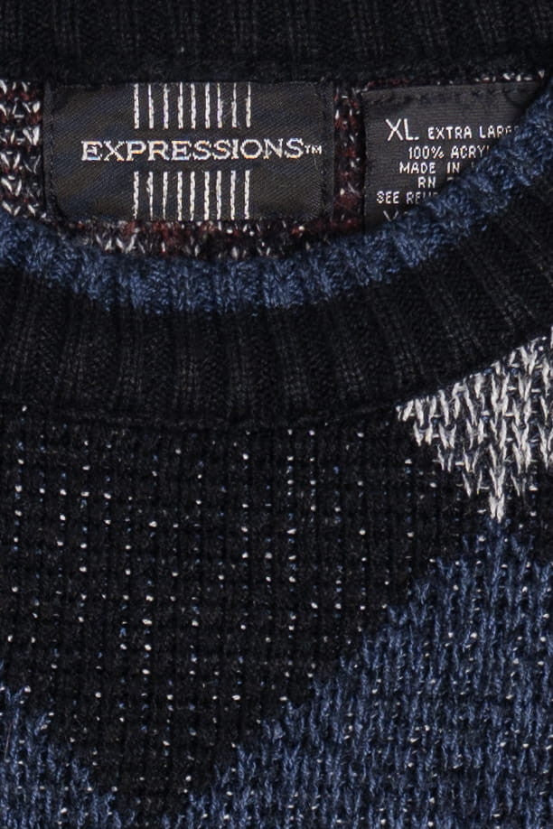 Vintage Expressions Argyle 80s Sweater (1980s)