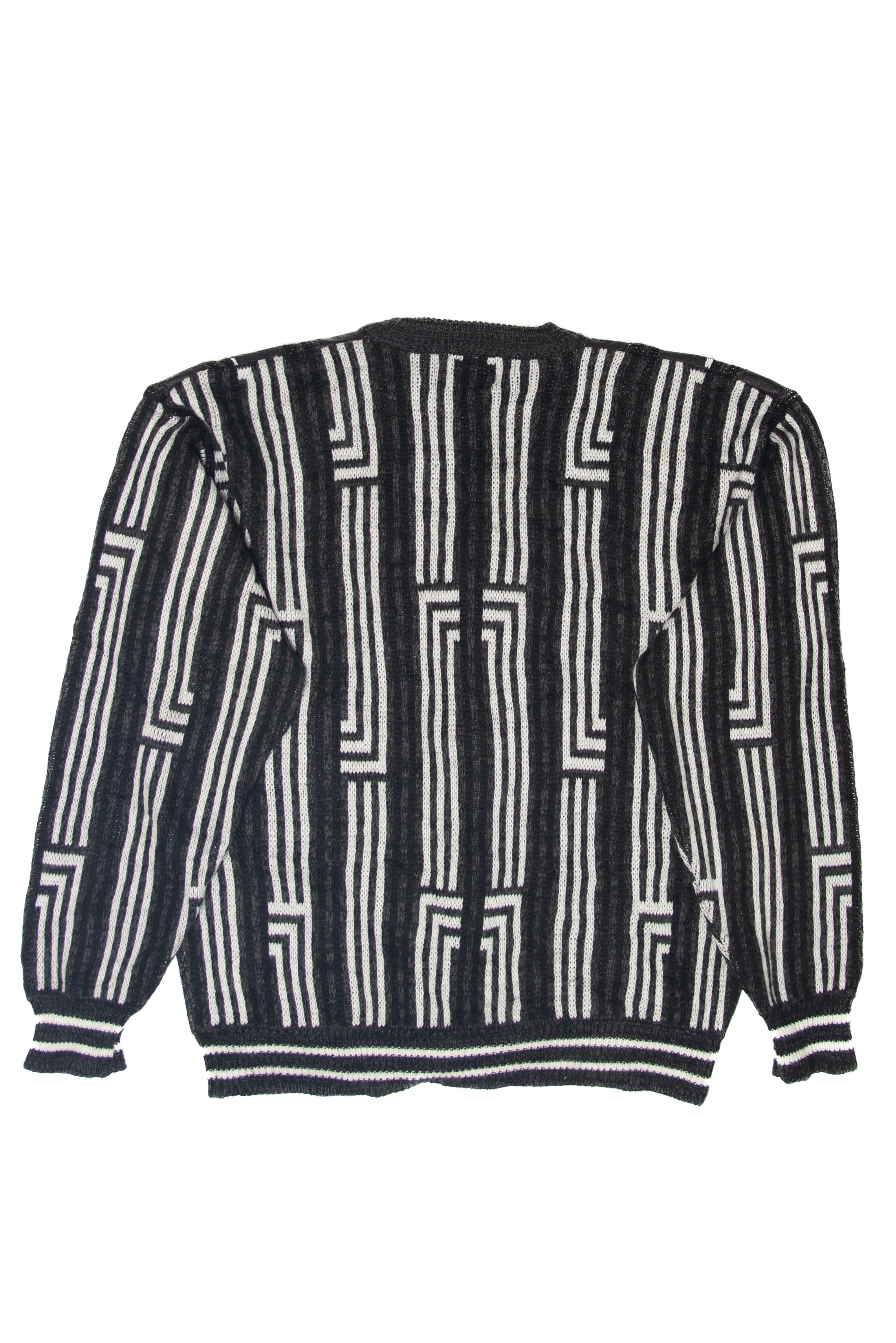Vintage Permit Black And White 80s Cardigan (1980s)