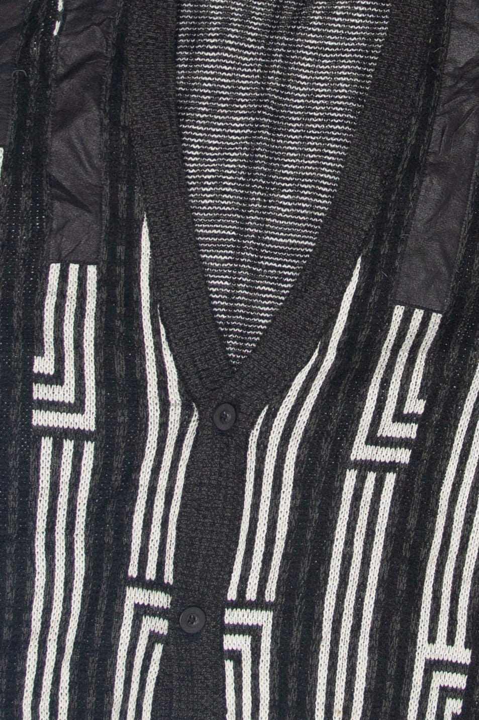 Vintage Permit Black And White 80s Cardigan (1980s)