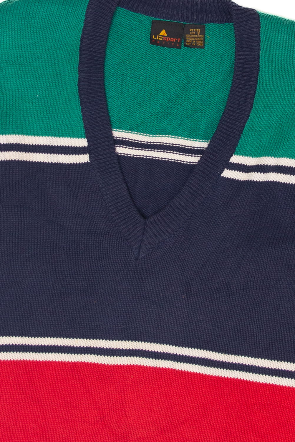 Vintage Lizsport V-Neck 80s Sweater