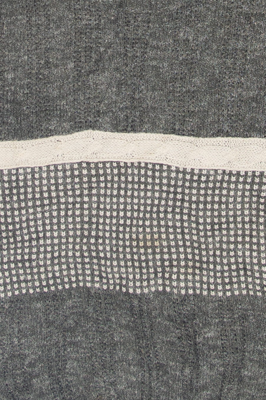 Vintage Gray Cable Knit 80s Sweater (1980s)