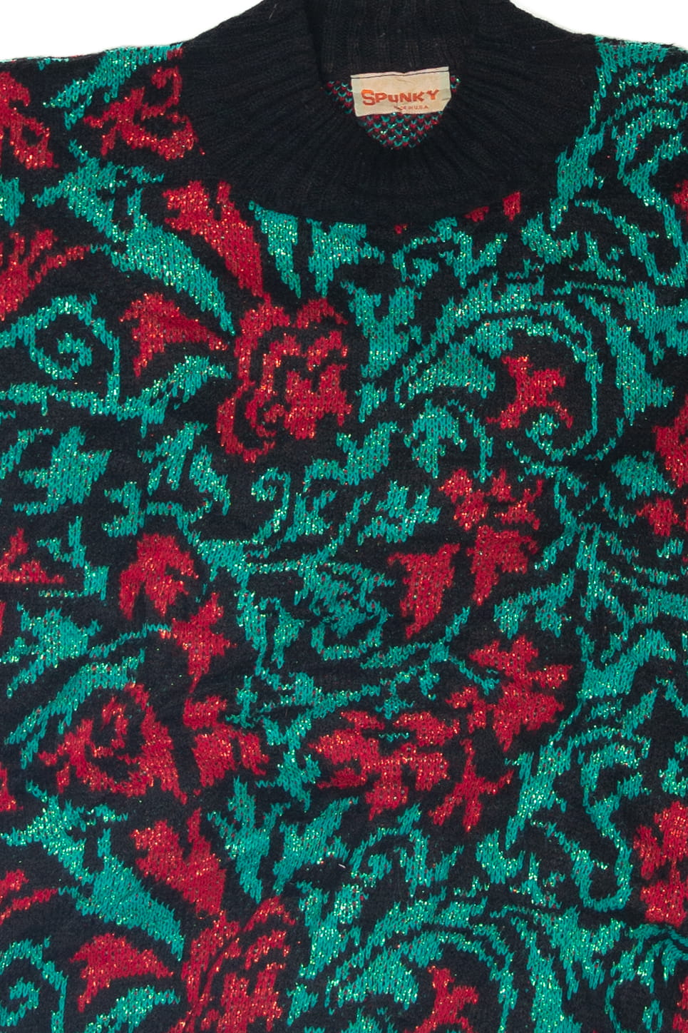 Vintage Spunky 80s Rose Sweater (1980s)