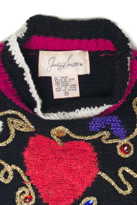 Vintage Jaclyn Smith Rhinstone And Sequin 80s Sweater (1980s)