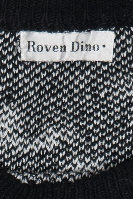 Peekaboo Orange Cat Roven Dino 80s Style Sweater