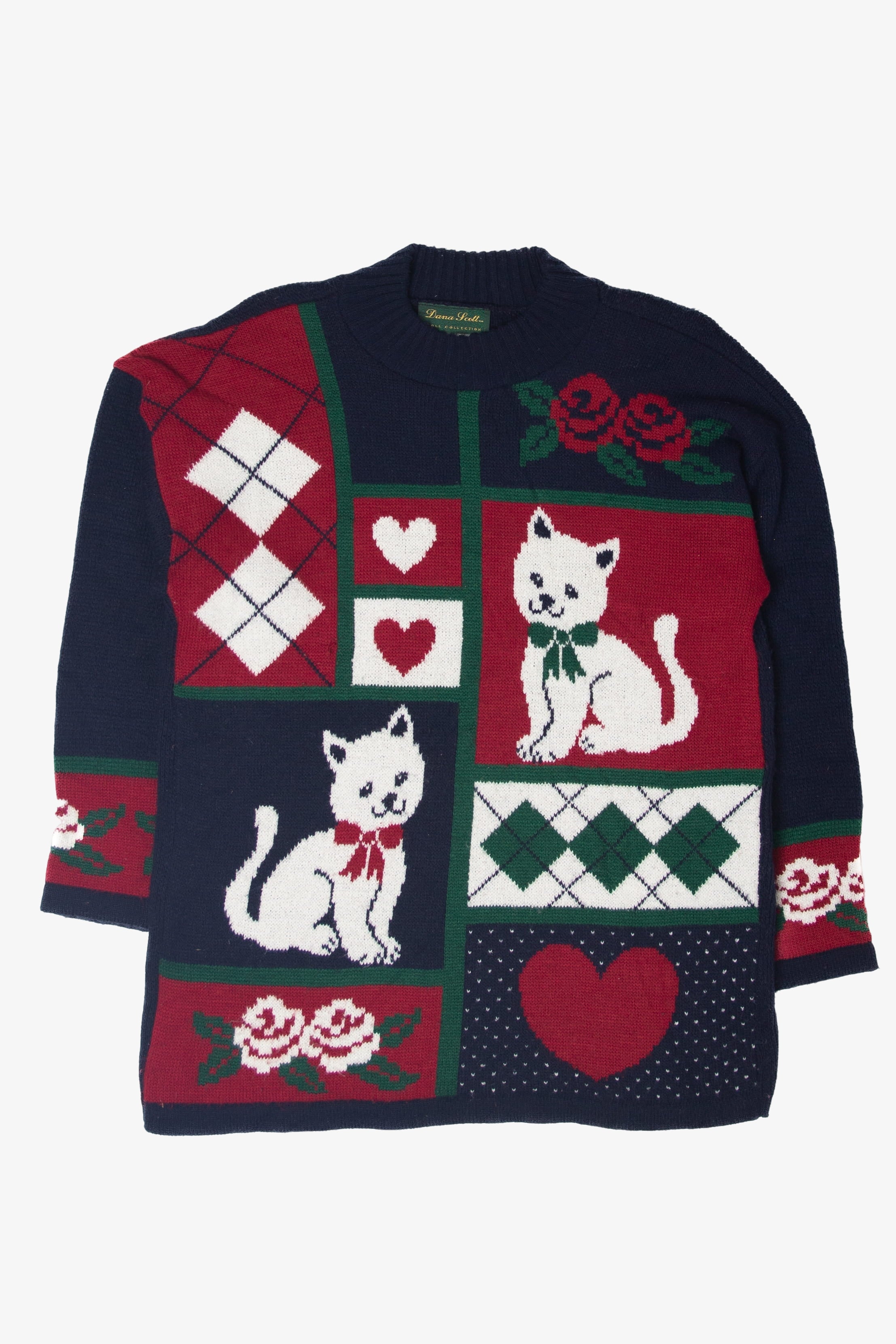 Vintage Dana Scott Cats 80s Sweater (1980s)