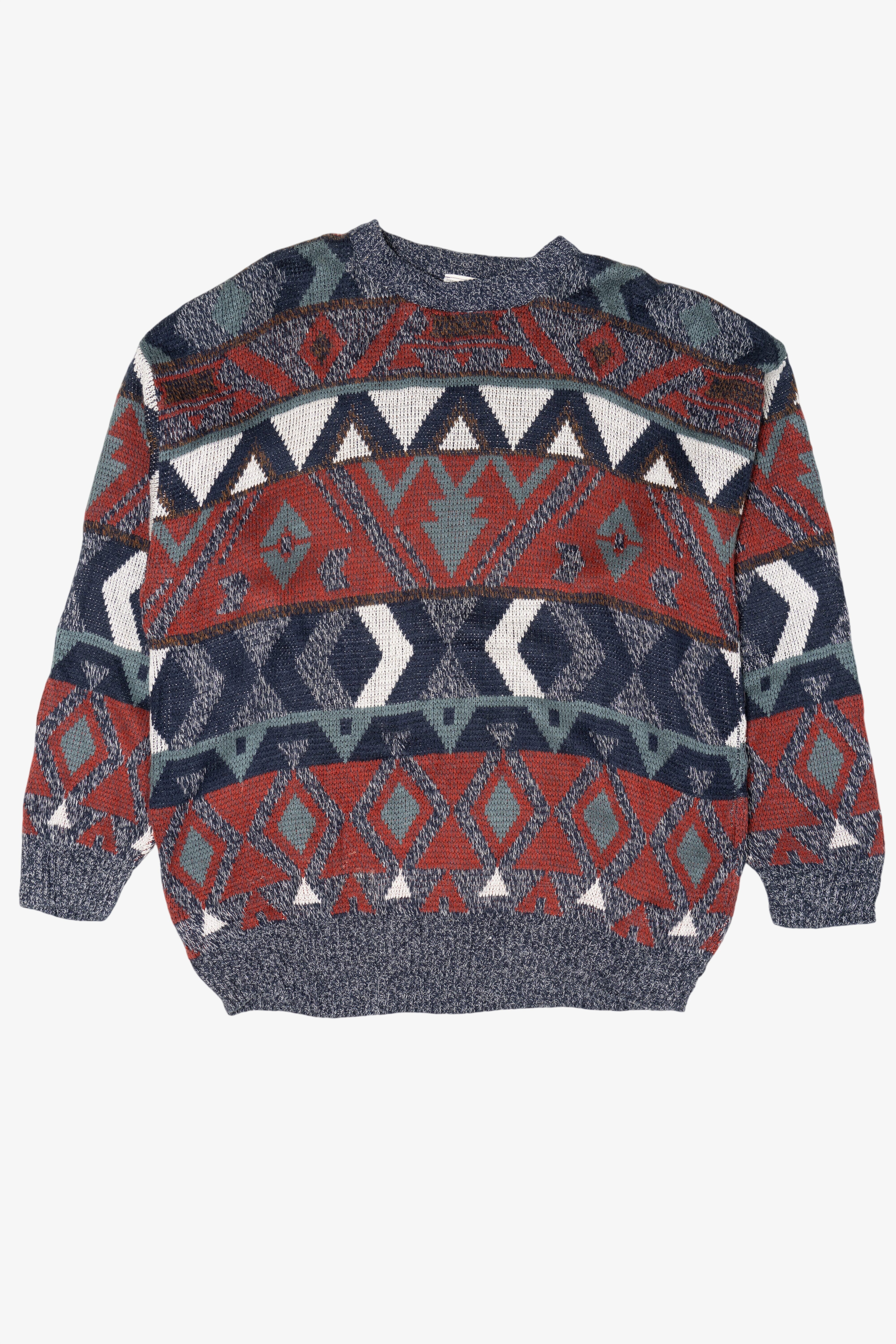 Vintage Multicolor Geometric 80s Sweater (1980s)