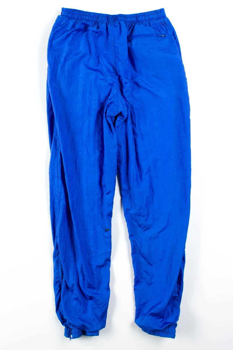 Blue Nylon Track Pants