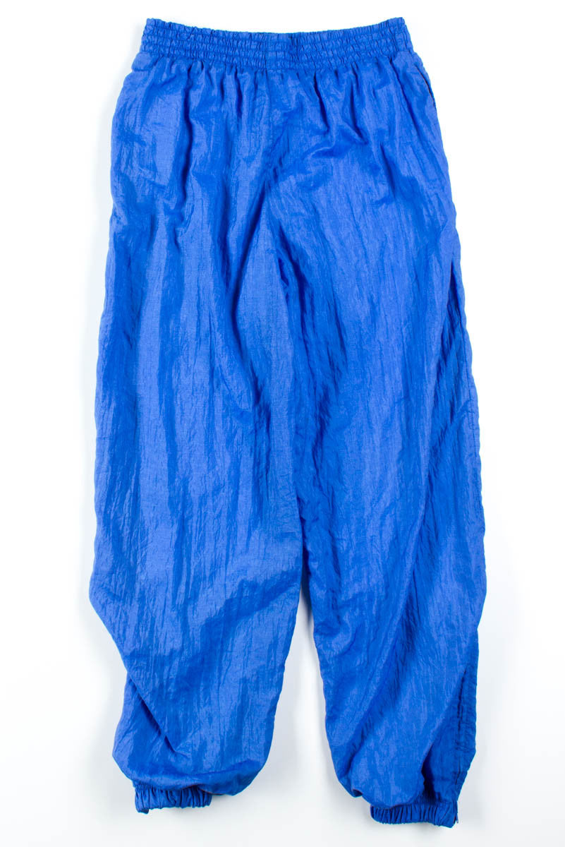 Azure Blue Nylon Track Pants