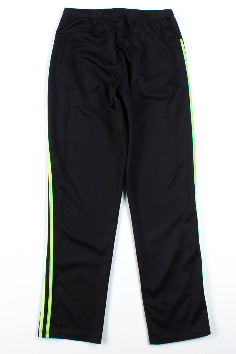 Black & Lime Adidas 3 Stripe Jogger