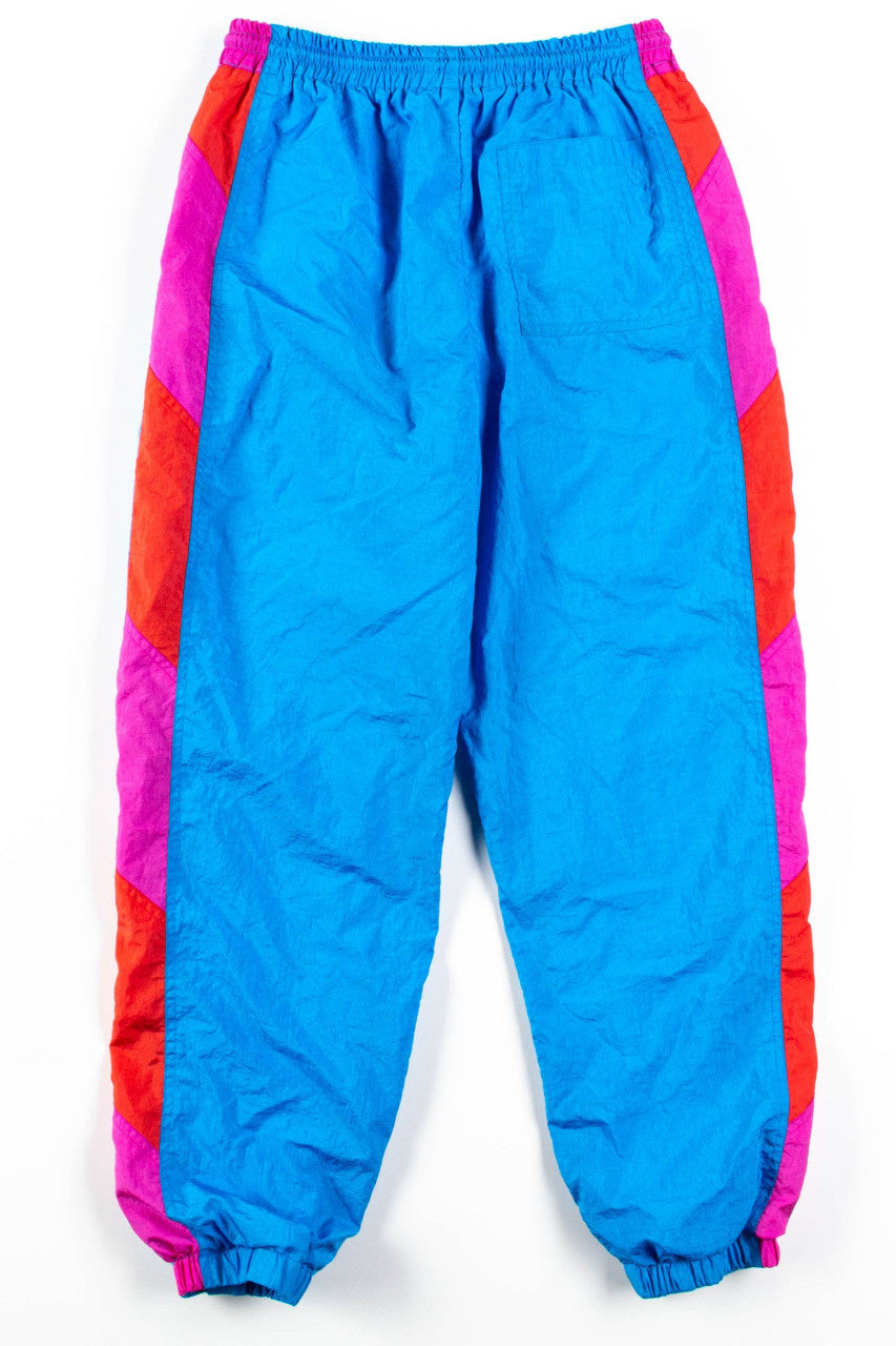 Blue & Red Striped Track Pants (sz. M)
