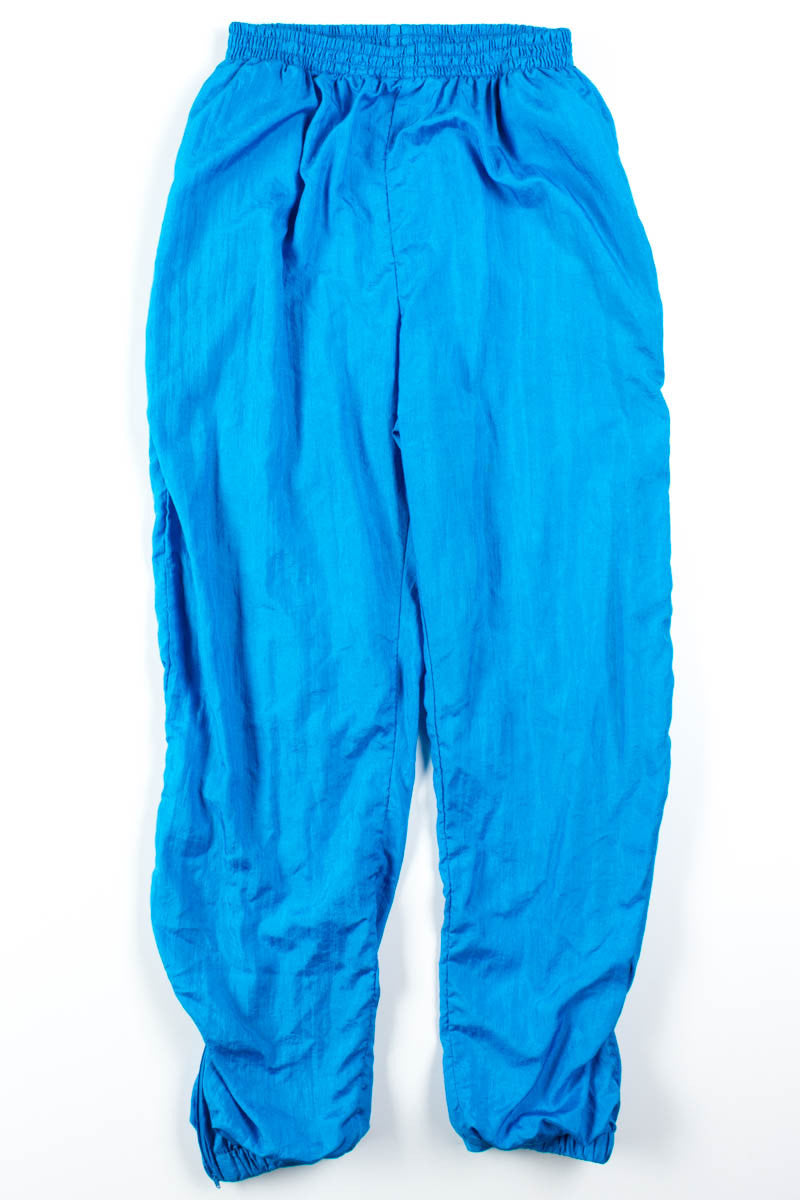 Aqua Nylon Track Pants