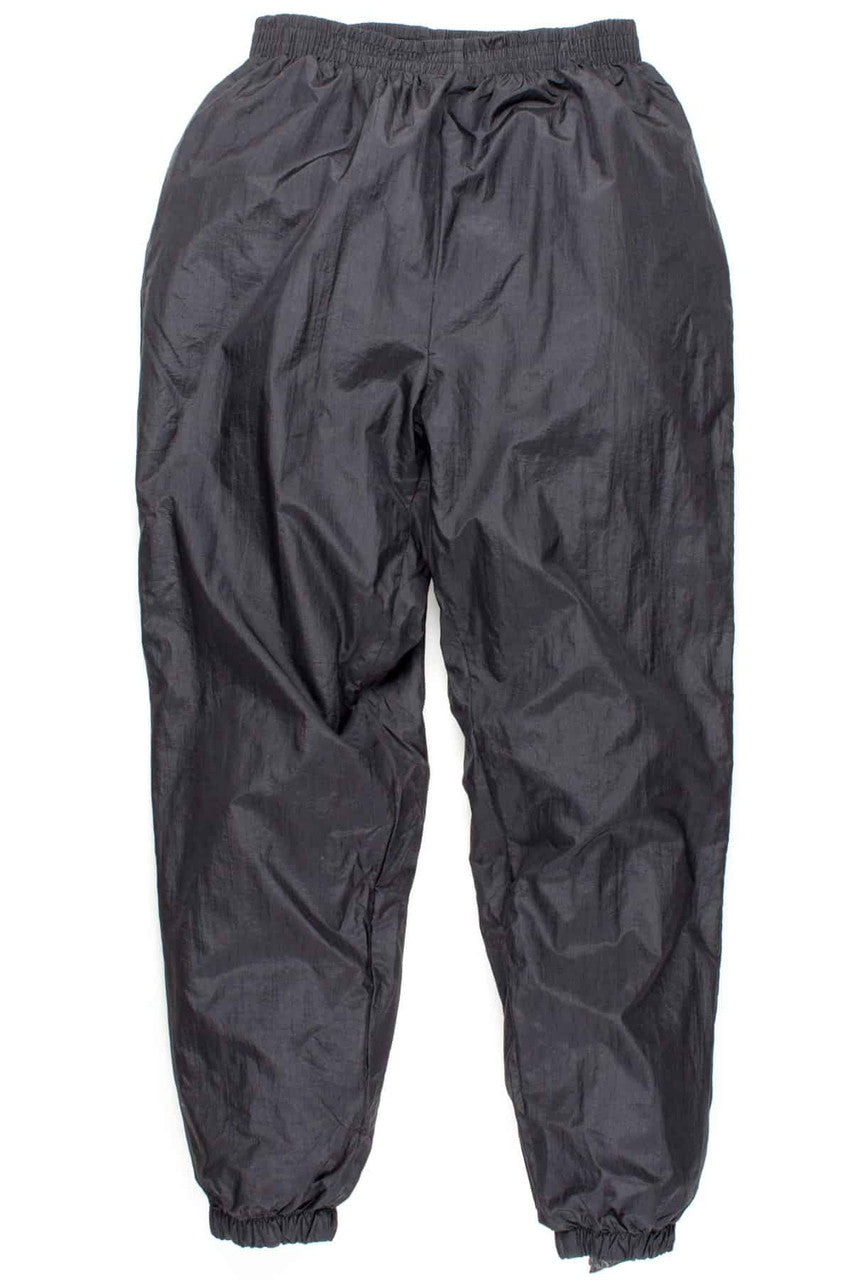 Solid Black Windbreaker Track Pants