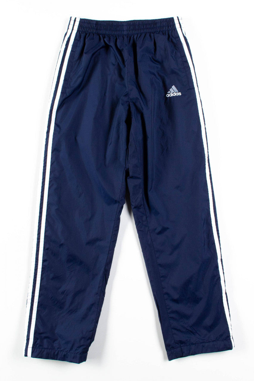 Navy Adidas Side Snap Track Pants (sz. Youth L)