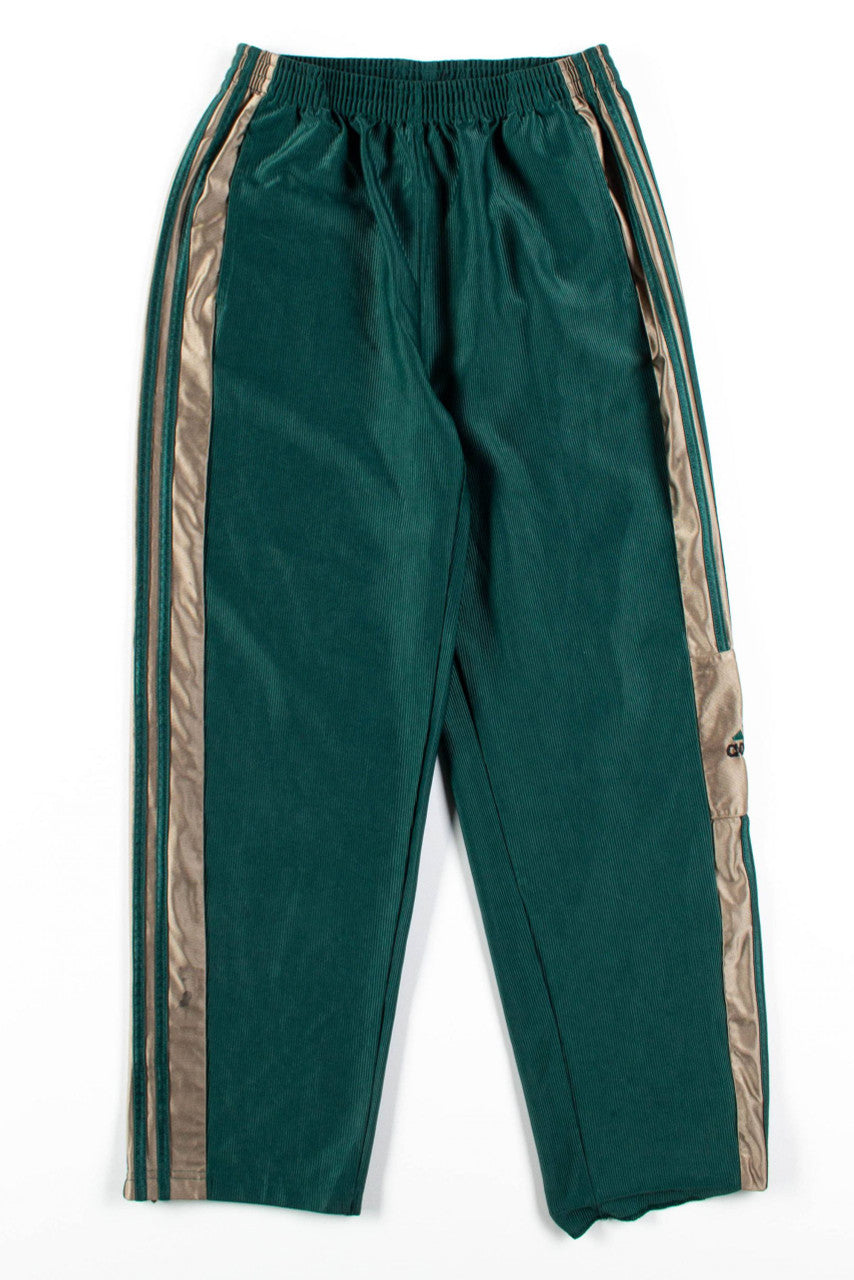 Green & Tan Adidas Side Snap Track Pants (sz. S)
