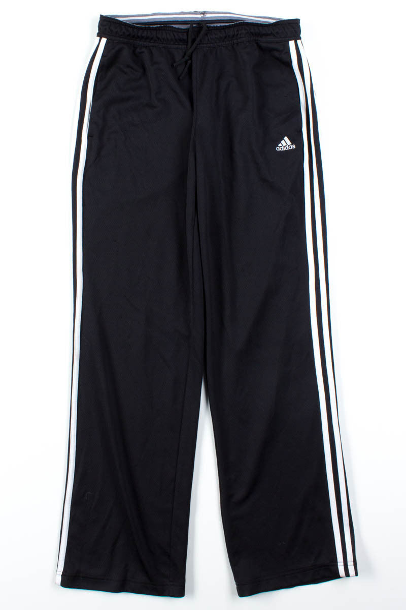 Black Adidas Three Stripe Track Pants