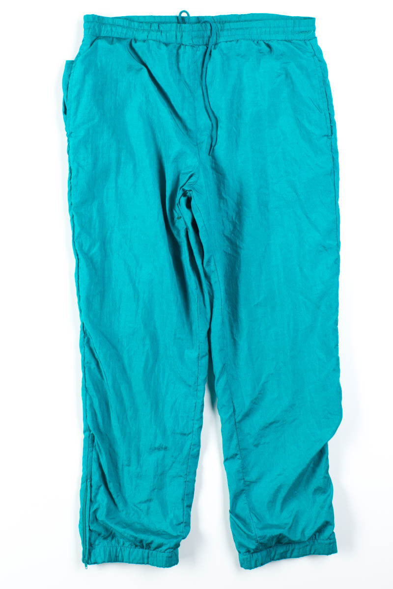 Green Nylon Track Pants