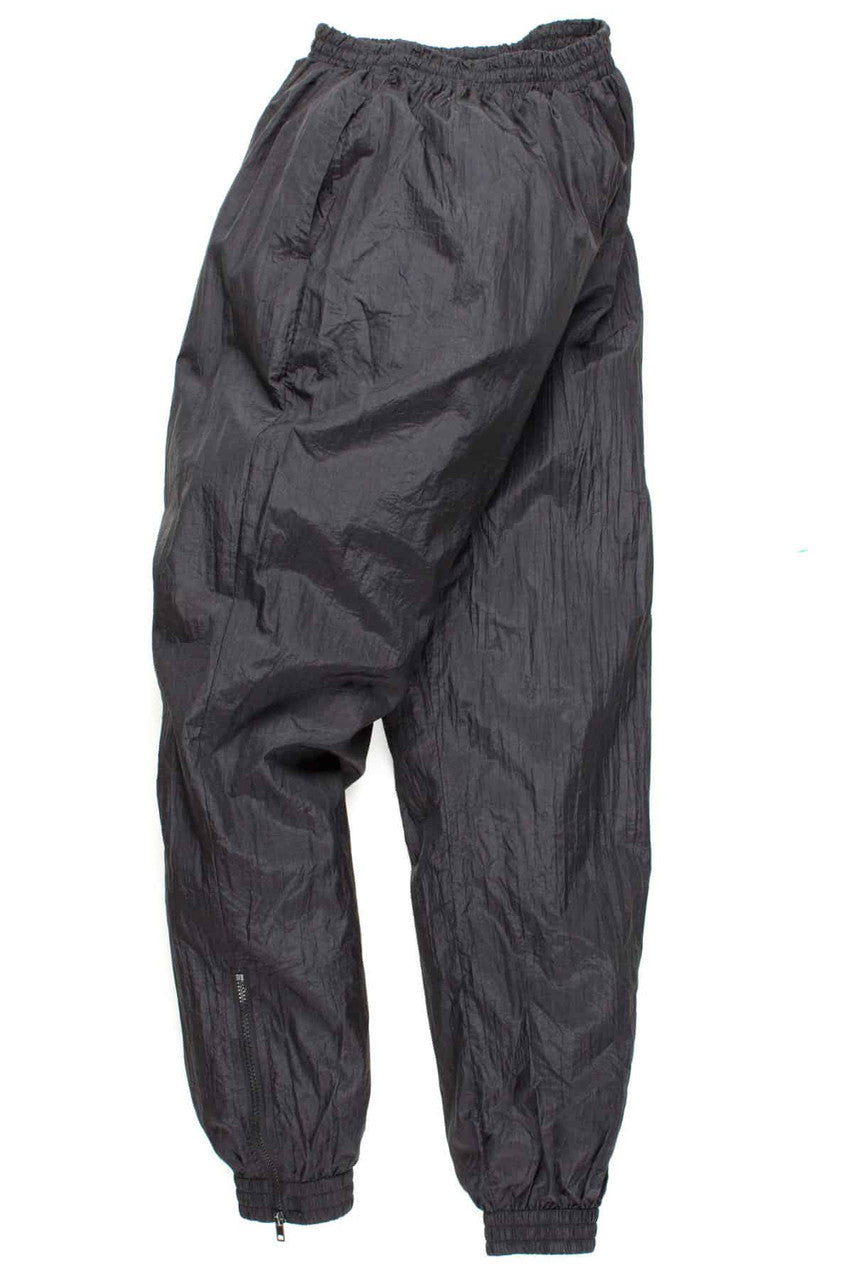 Solid Black Windbreaker Joggers