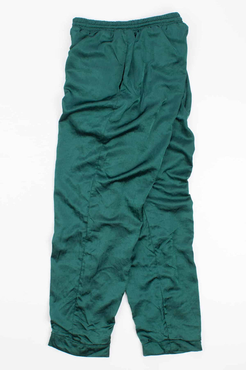 Silky Hunter Green Vintage Track Pants