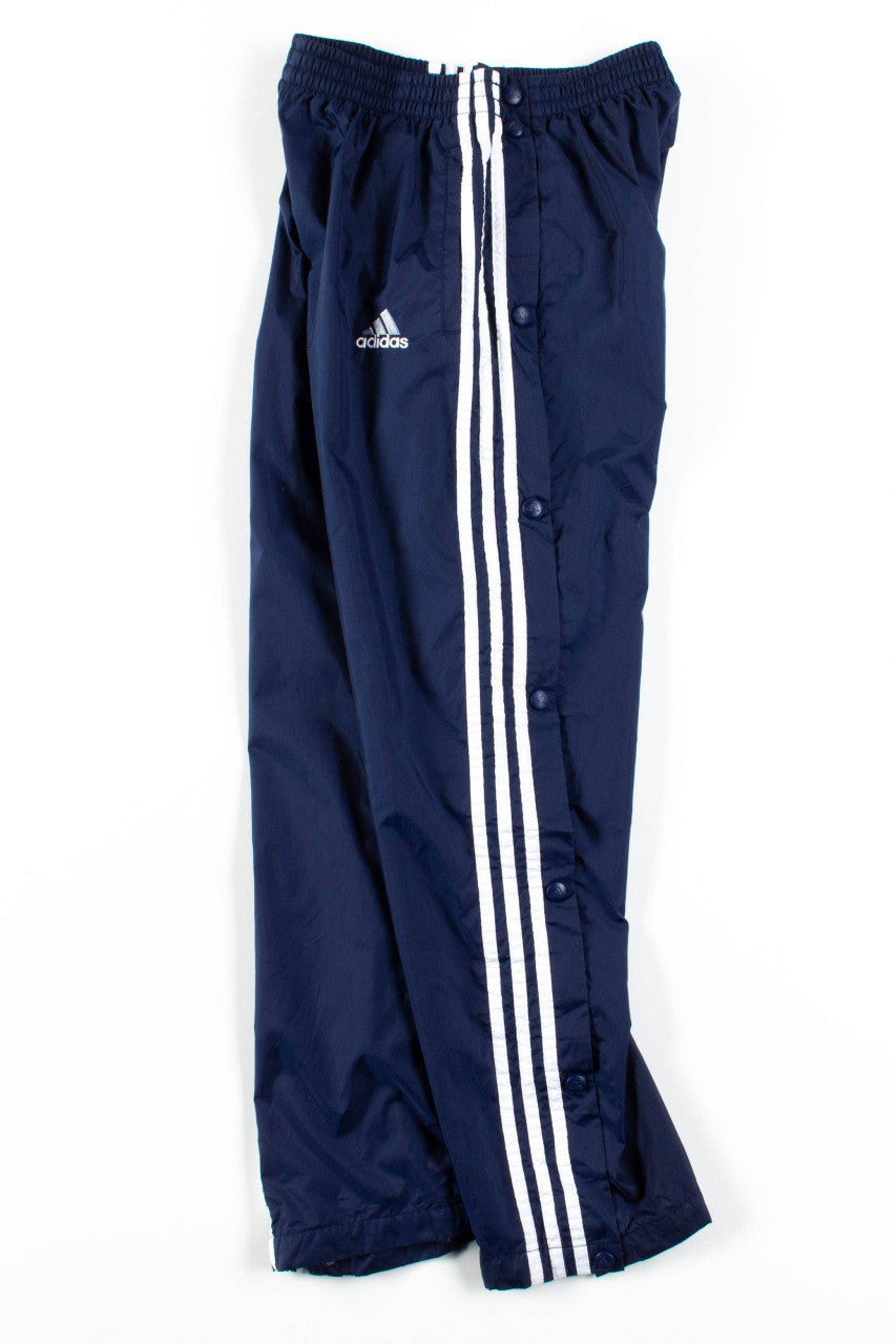 Navy Adidas Side Snap Track Pants (sz. Youth L)