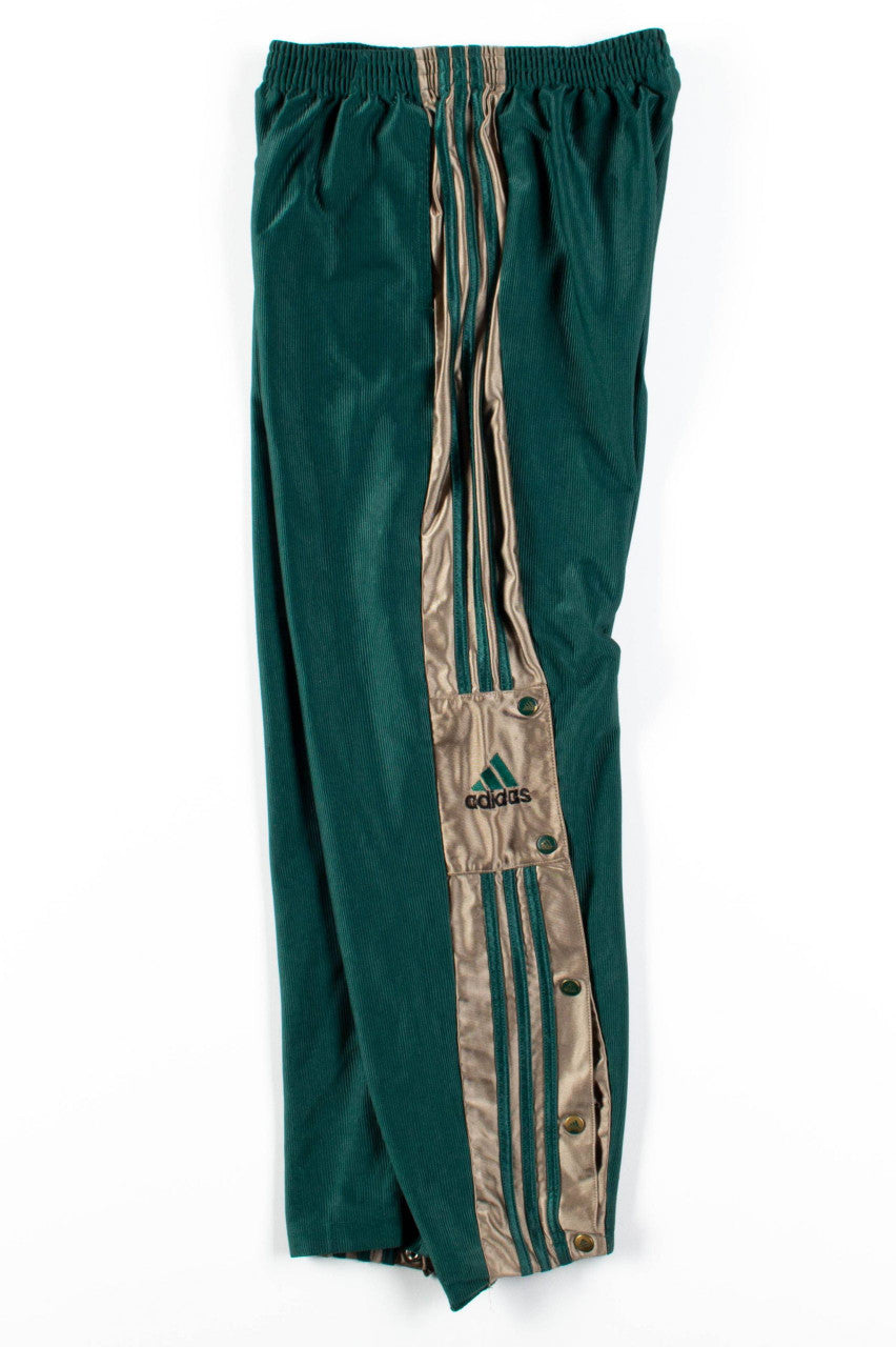 Green & Tan Adidas Side Snap Track Pants (sz. S)
