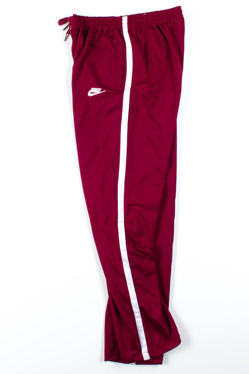 Burgundy Nike Track Pants