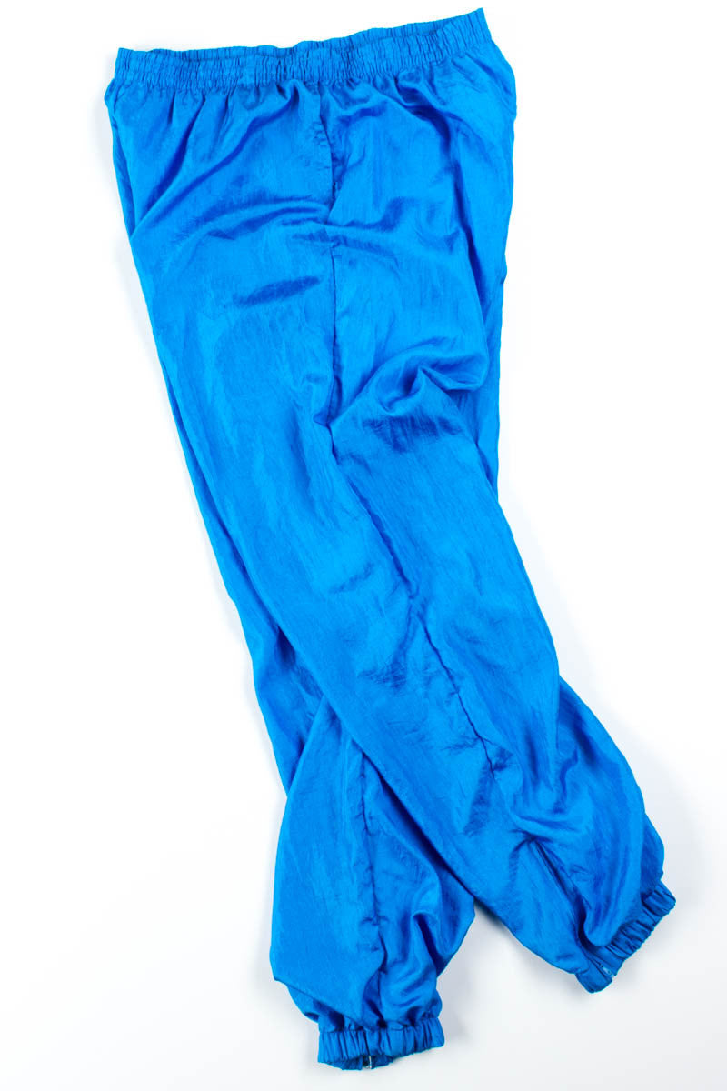 Turquoise Nylon Track Pants