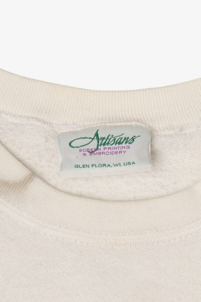 Vintage Outdoor Blues Birds Marcell, MN Artisans Sweatshirt (1990s)