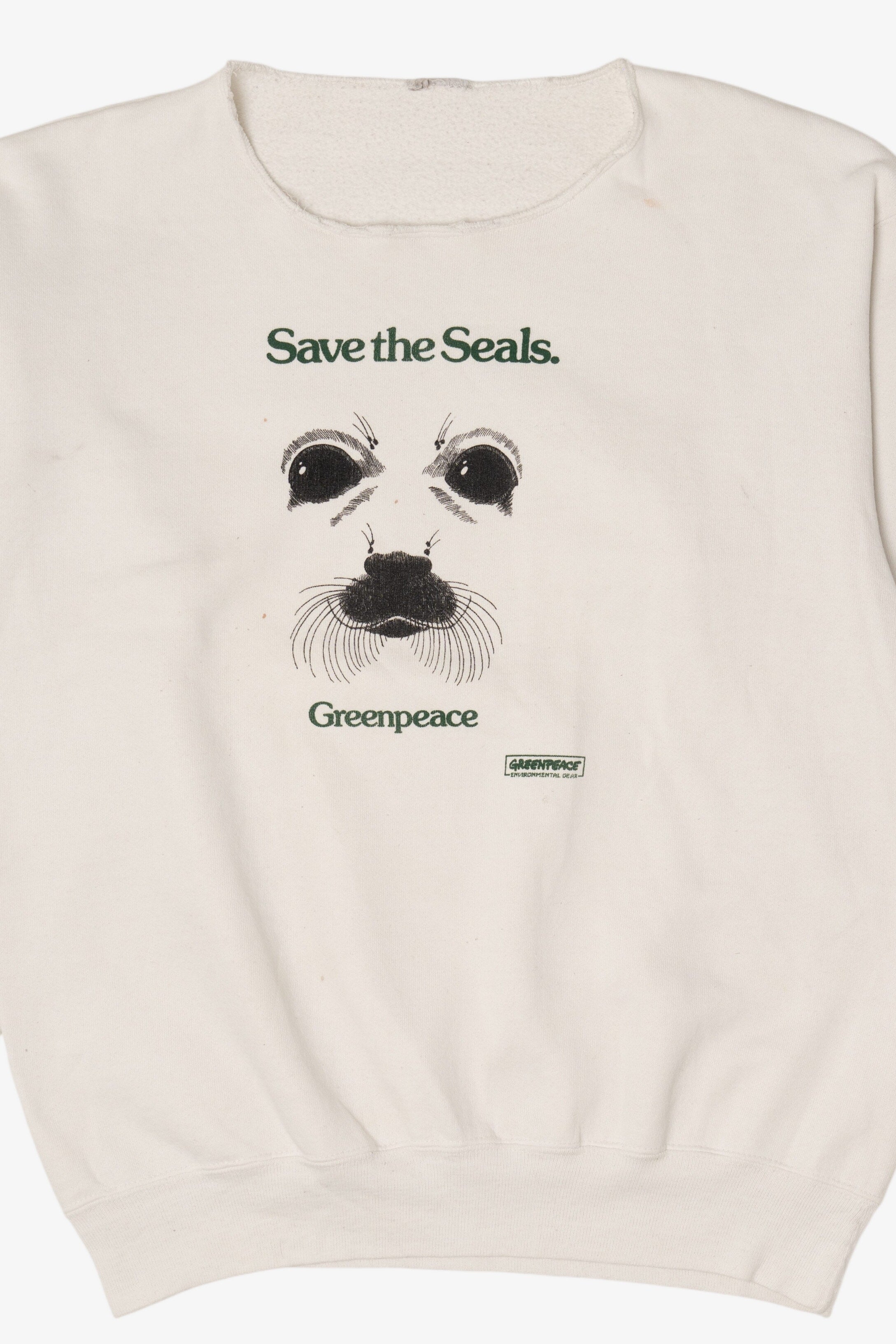 Vintage Save The Seals Greenpeace Sweatshirt (1990s)