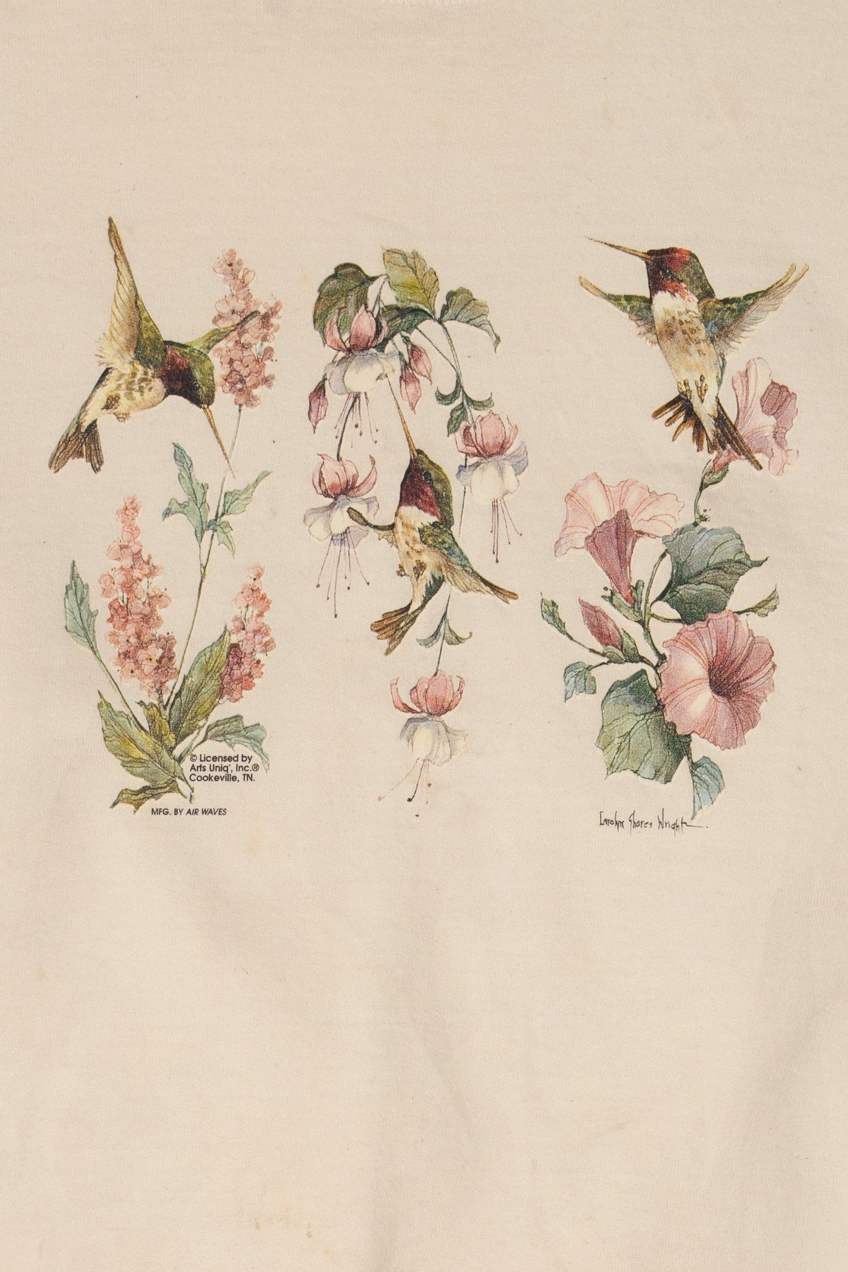 Vintage Hummingbirds And Flowers Sweatshirt (1990s)