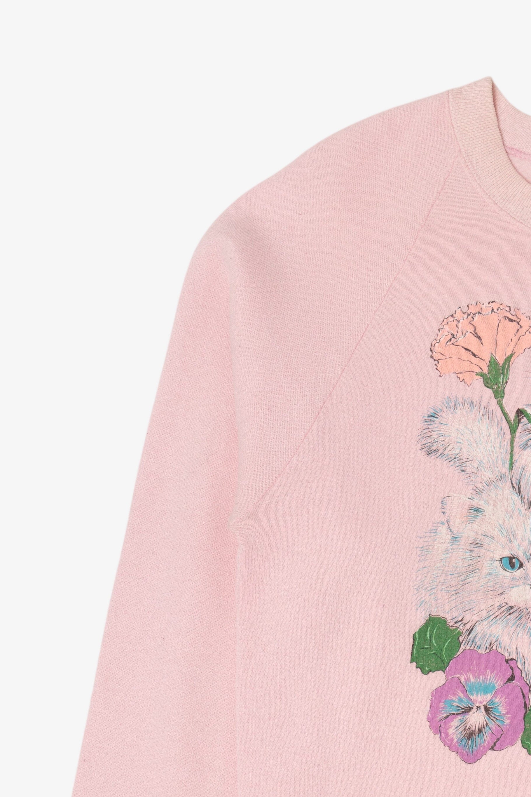 Vintage Pink Kittens Gatlinburg TN Raglan Sweatshirt (1990s)