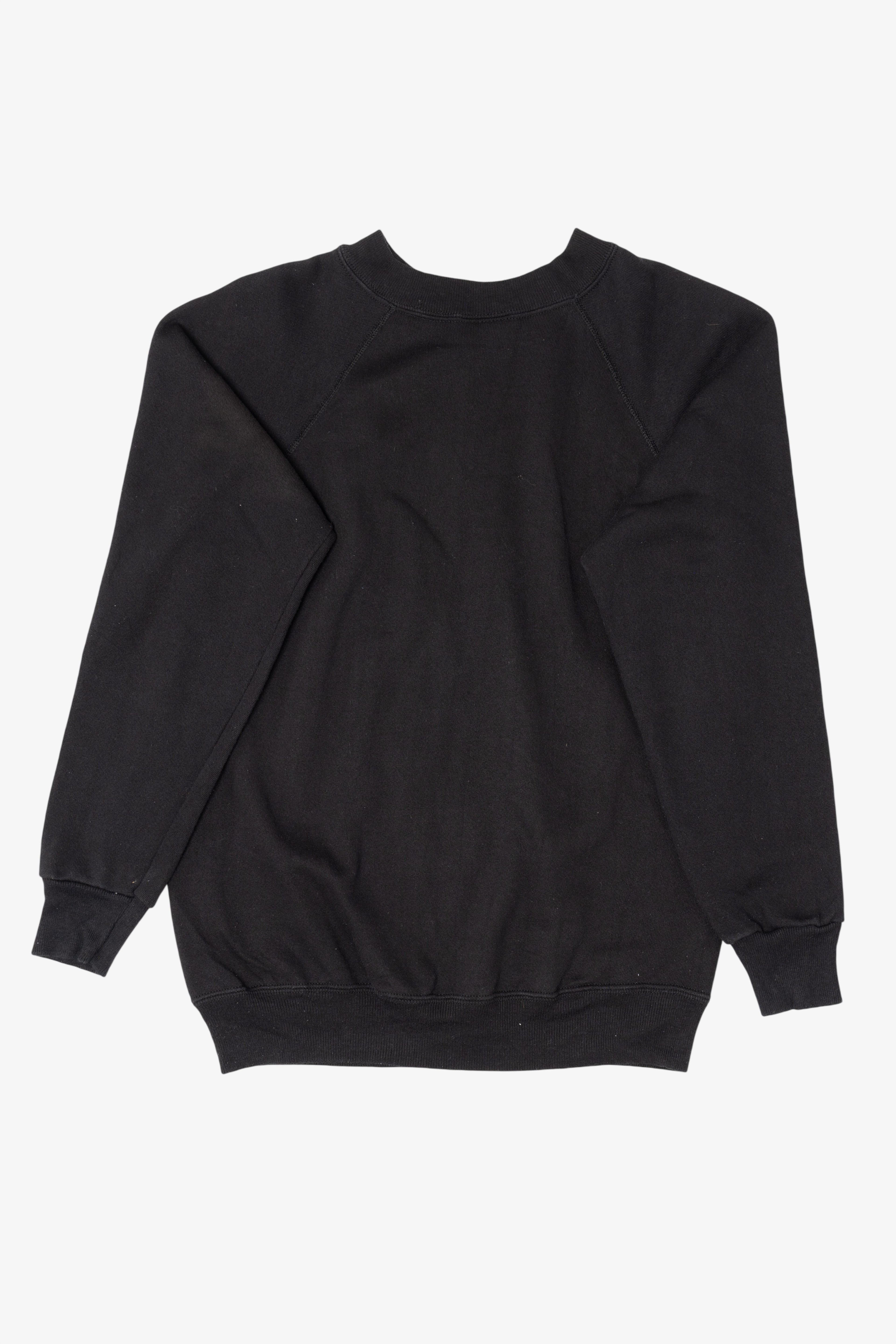 Vintage Pixel Stitch Embroidery Cat Face Raglan Sweatshirt (1990s)
