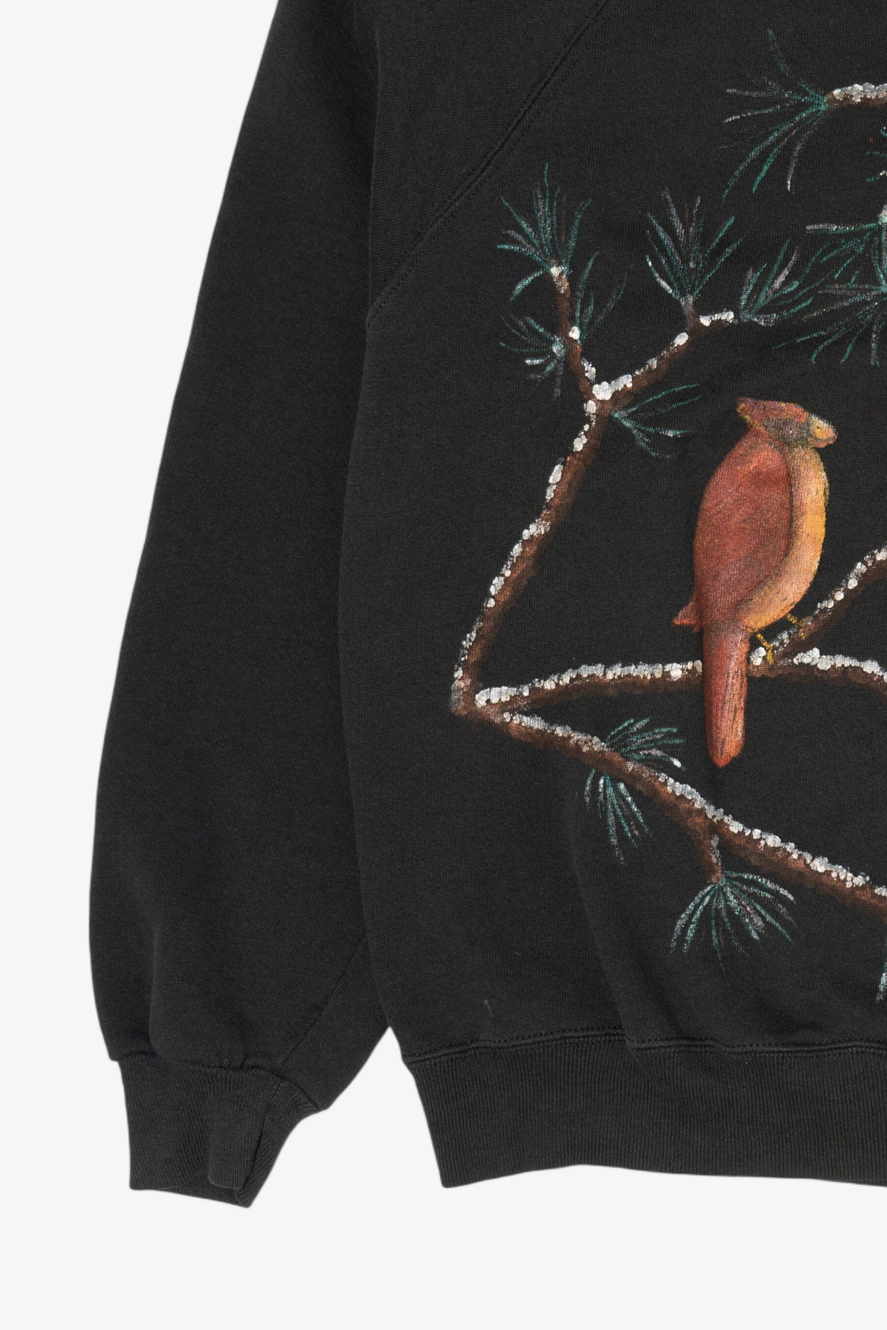 Vintage Hand Painted Cardinals Raglan Sweatshirt (1990s)
