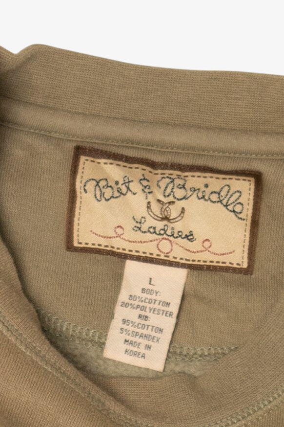 Bit & Bridle Embroidered Horses Sweatshirt