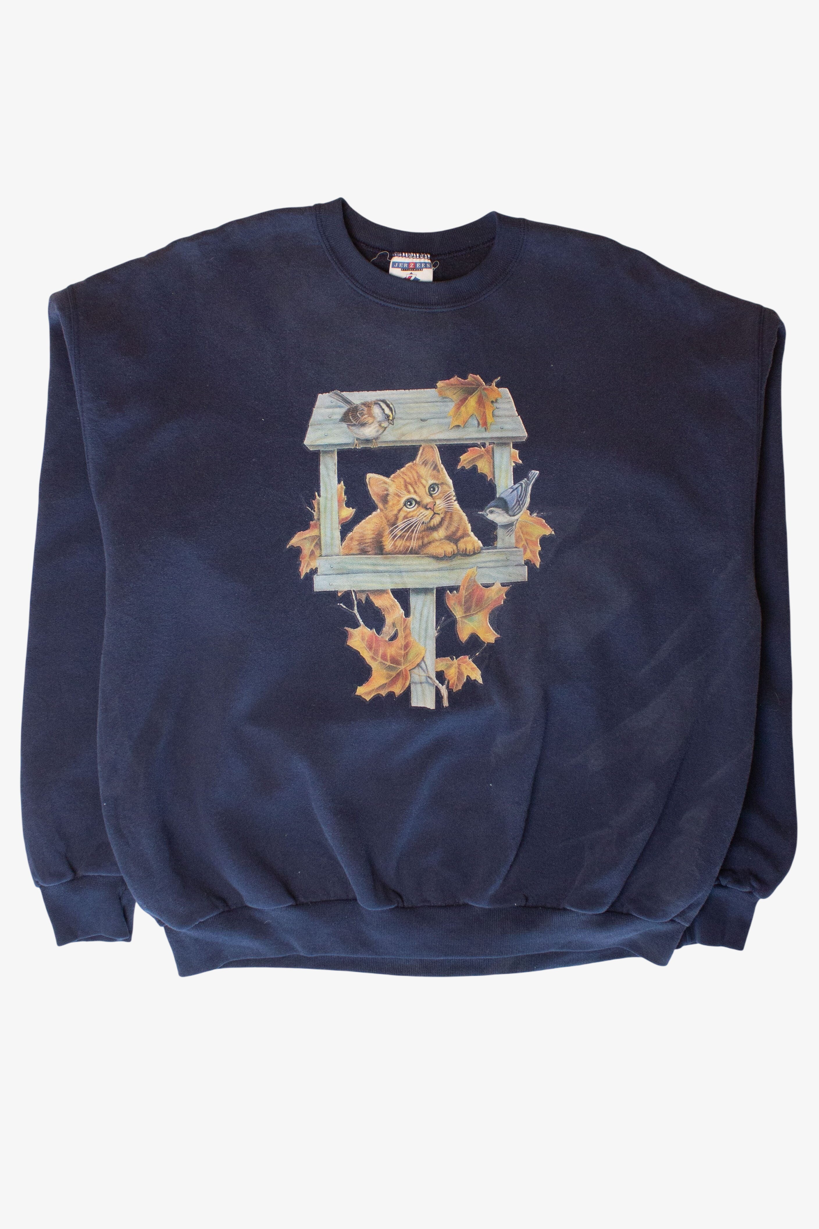 Vintage Cat In The Bird Feeder Sweatshirt (2000s)